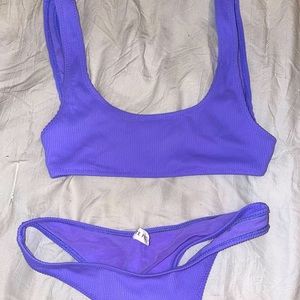 White Fox Boutique Ribbed Bikini